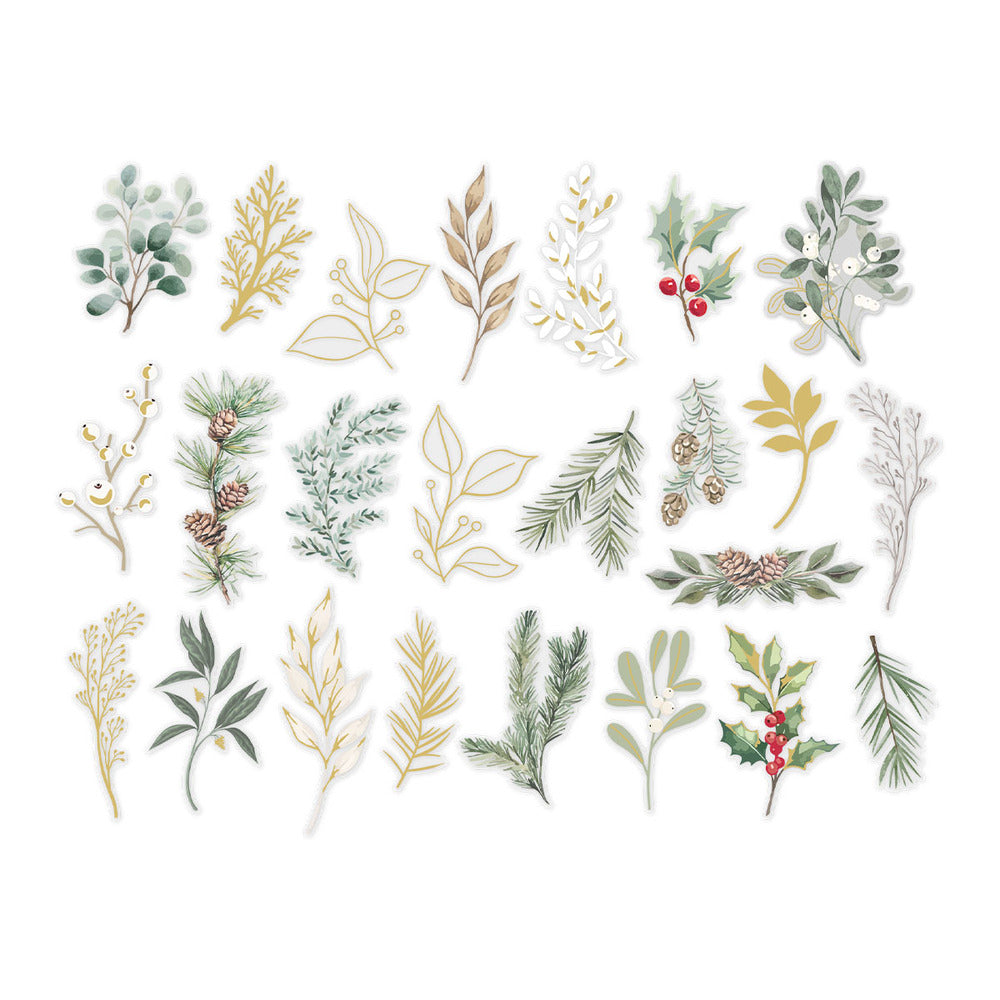 Spellbinders, Sleigh Bells Ring, Clear Foliage stickers 24 pieces