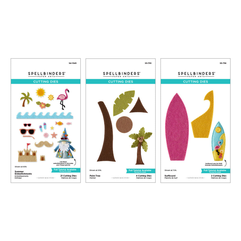 Spellbinders,  I Want It All Bundle, 3D Felt Decor Summer Pre-order