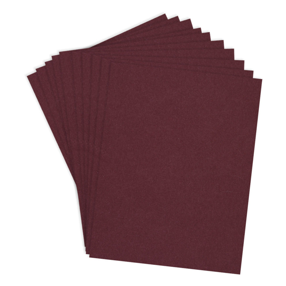 Spellbinders, ColorWheel Cardstock, Merlot ,  8.5x11, Pkg of 10 sheets