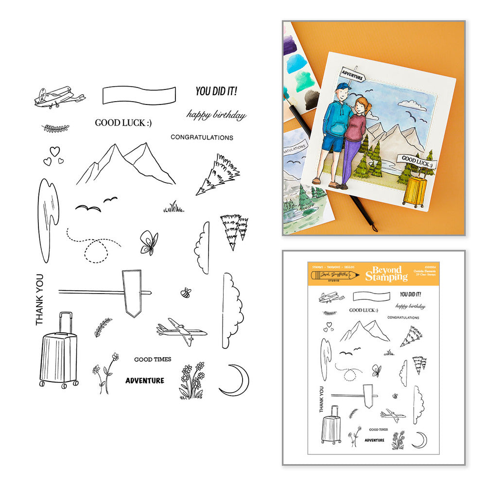 Spellbinders, Clear Stamp, Beyond Stamping Outside Elements Pre-order
