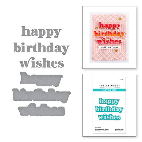 Spellbinders Happy Birthday Wishes Dies