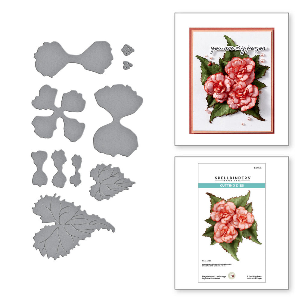 Spellbinders; Summer Solstice Garden - Begonia and Ladybugs