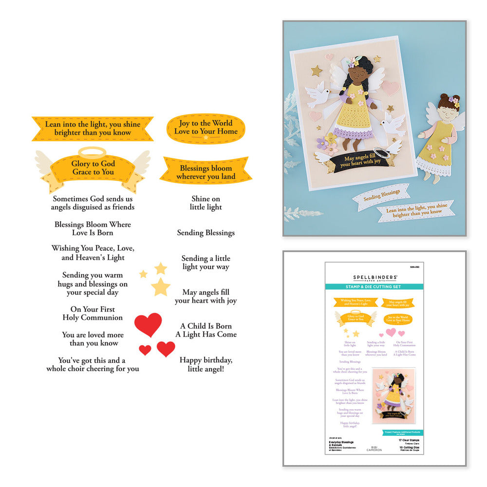 Spellbinder, Clear Stamp & Die Set, Everyday Blessings & Banners Pre-order