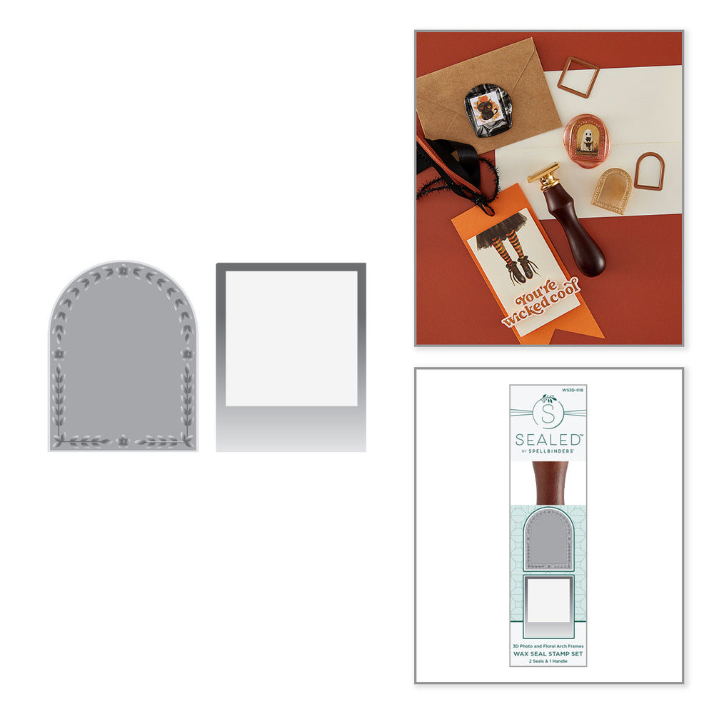 Spellbinders, 3D Wax Seal Stamps + Handle, 3D Photo & Floral Arch Frames Pre-order