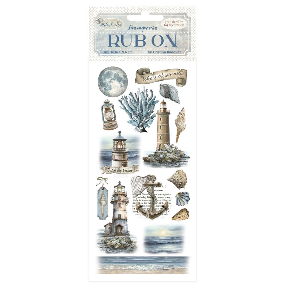 Stamperia, Silent Sea Rub-On, Lighthouse