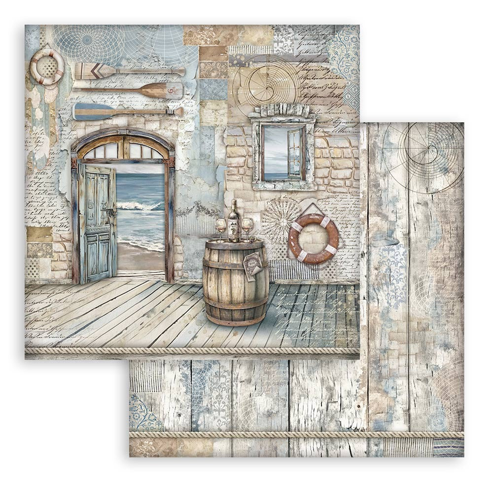 Stamperia, Silent Sea 12x12 Paper, Barrel