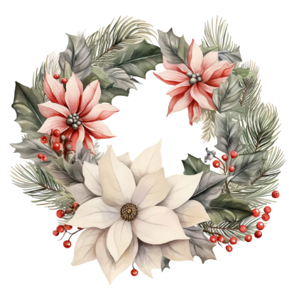 Simply Stated, Poinsettia Wreath