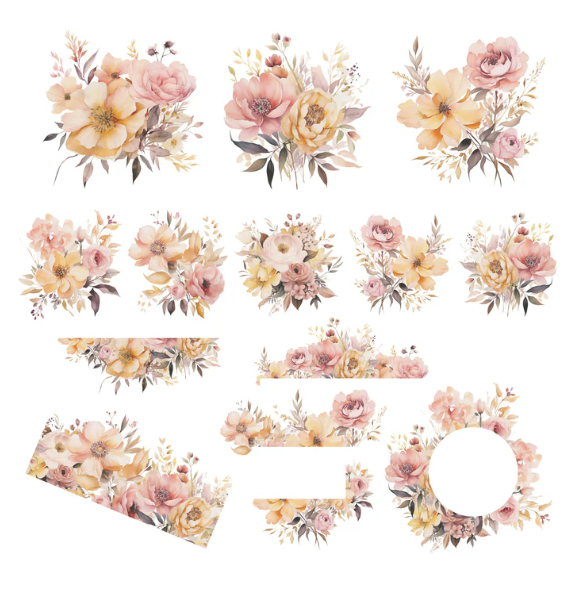 Simply Stated, Floral Ephemera, Vintage Chic