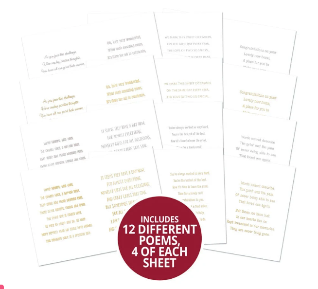 Hunkydory, Perfect Verses Foiled Paper Pad, Moments