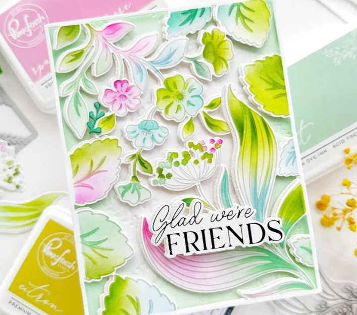 PinkFresh Studio, Stencil , Foliage Flair