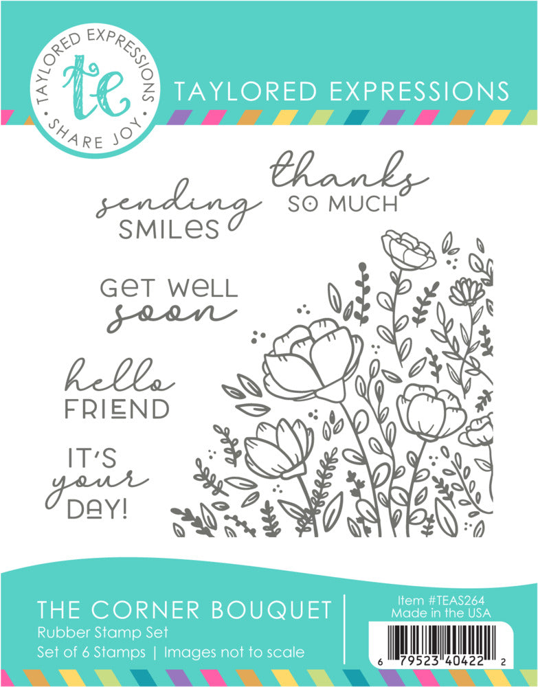 Taylored Expressions, Cling Stamp and Die, The Corner Bouquet