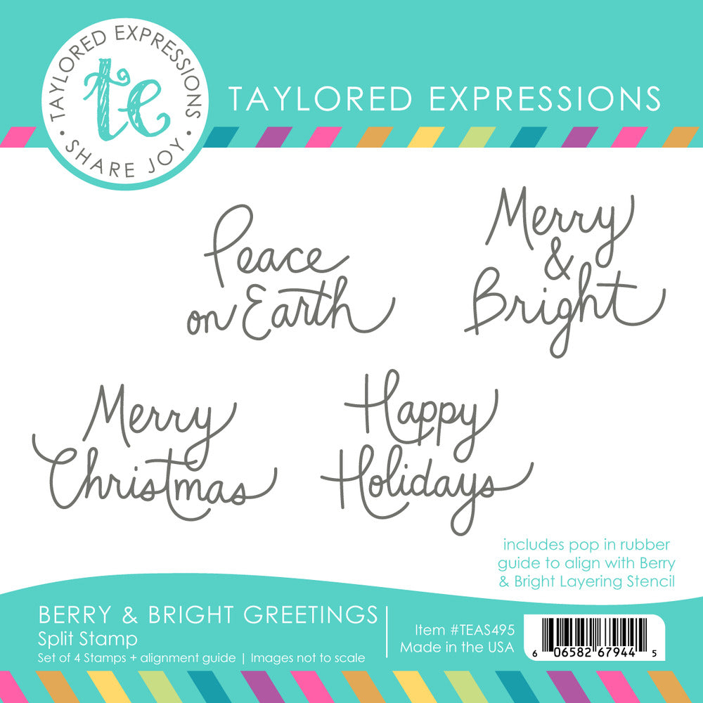 Taylored Expressions, Cling Split Stamp, Berry & Bright Greetings Pre-order