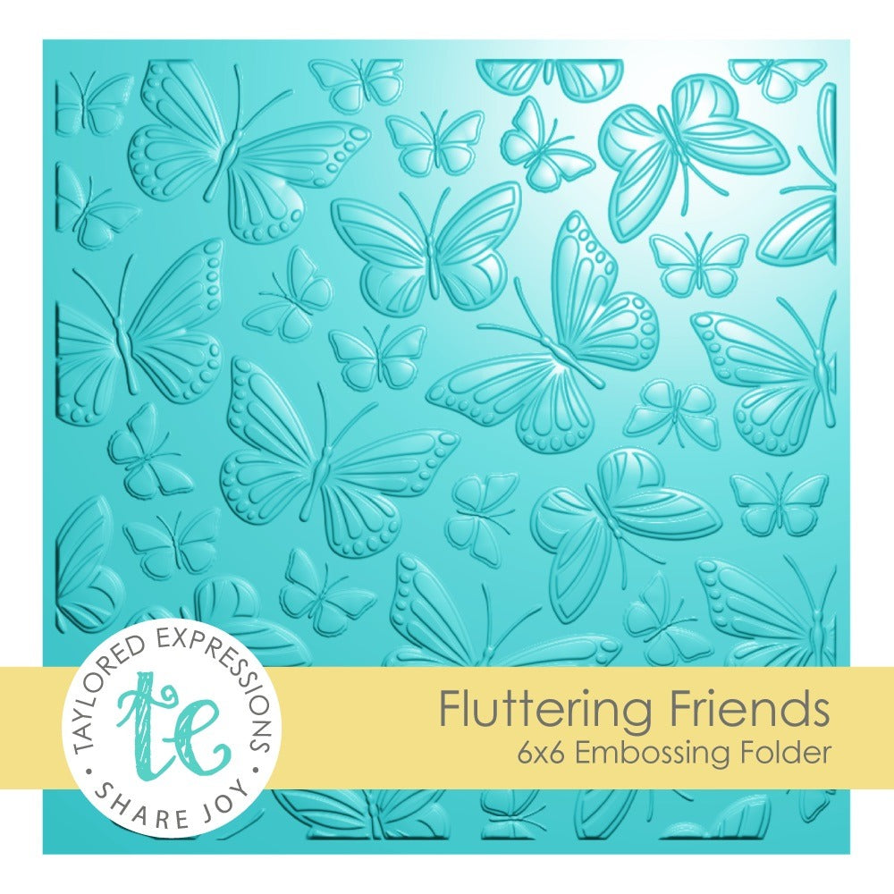 Taylored Expressions 3D Embossing Folder Fluttering Friends