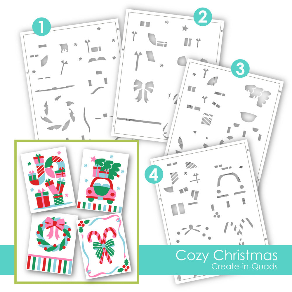 Taylored Expressions, Create-in-Quads Layering Stencil, Cozy Christmas Pre-order56