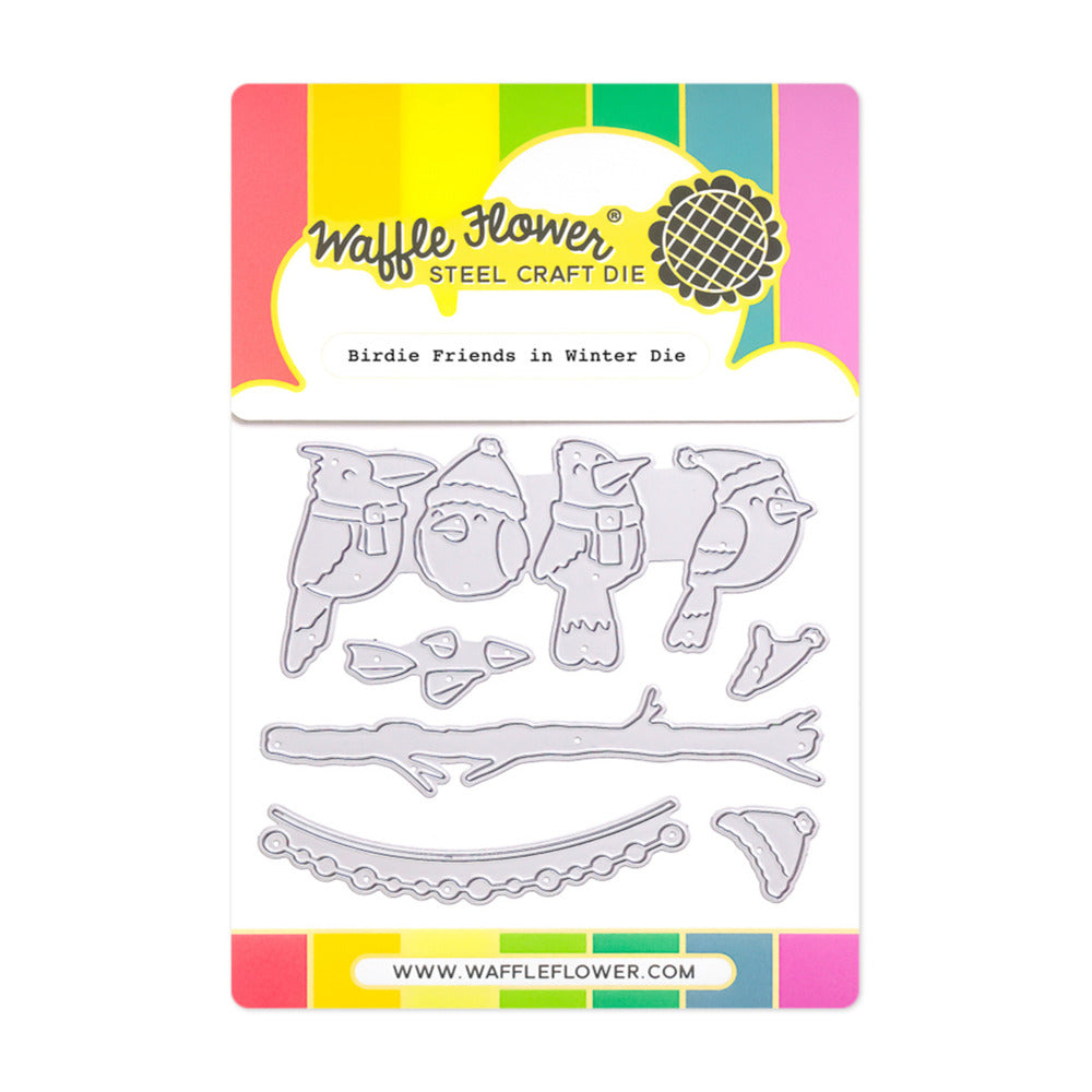 Waffle Flower, Die, Birdie Friends in Winter