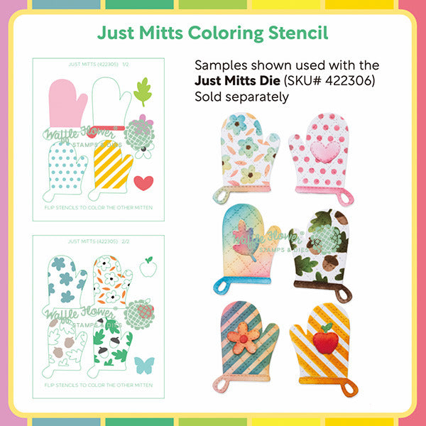 Waffle Flower, Coloring Stencil & Die, Just (Oven) Mitts