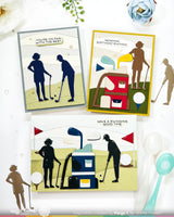 Waffle Flower, Clear Stamp, Postage Collage Fishing Silhouettes