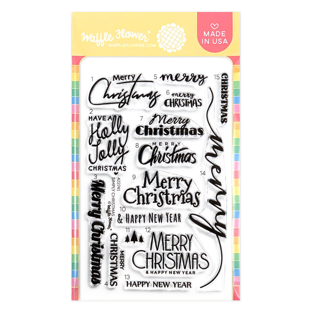 Waffle Flower, Clear Stamp, Simply Christmas Pre-order