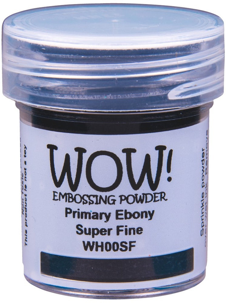 Wow! Embossing Powder, Primary Ebony Super Fine