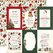 Carta Bella; A Vintage Christmas; 4 x 6 Journaling Cards