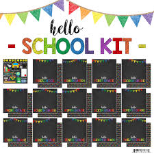 Scrapbook Customs, Hello - School kit-