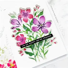 Pink Fresh , Garden Floral Die Cut