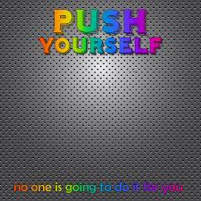 Scrapbook Customs, Push Yourself - Neon Quote