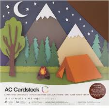 American Crafts, Cardstock 60 Pack, Earthtones