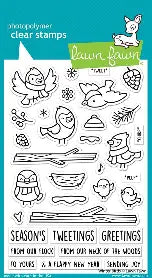Lawn Fawn, Winter Birds Stamp set