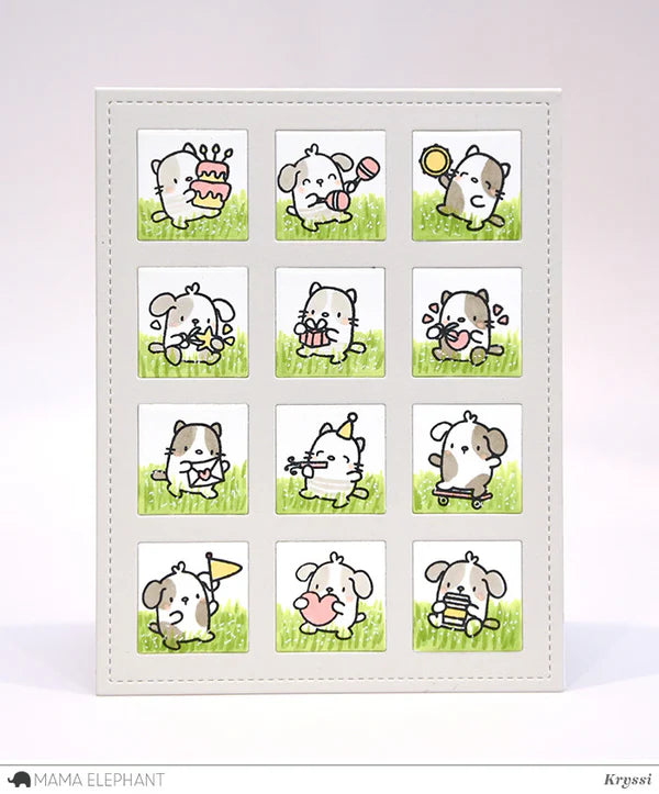 Mama Elephant, Grid Window Die Cut