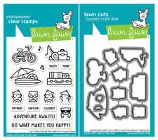 Lawn Fawn, Car Critters Road Trip Add on Stamp & Die Set