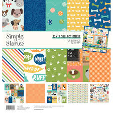 Simple Stories, 12X12 Patterned Paper Pack - Fur Baby Dog