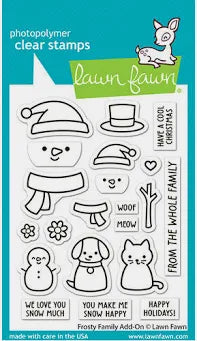 Lawn Fawn Frosty Family Add-on, stamp & die