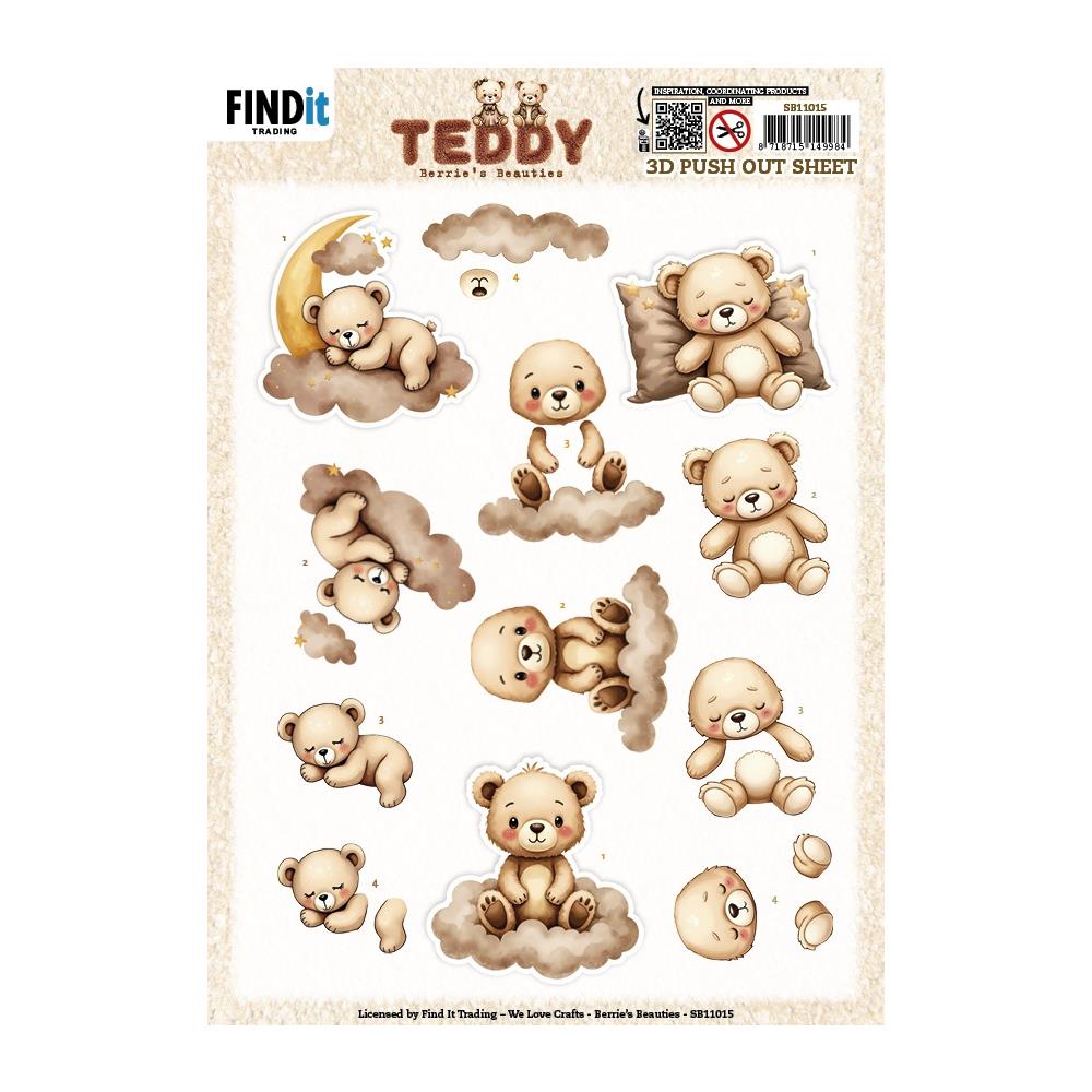 Find It, 3D Push Out, Teddy Berries Beauties