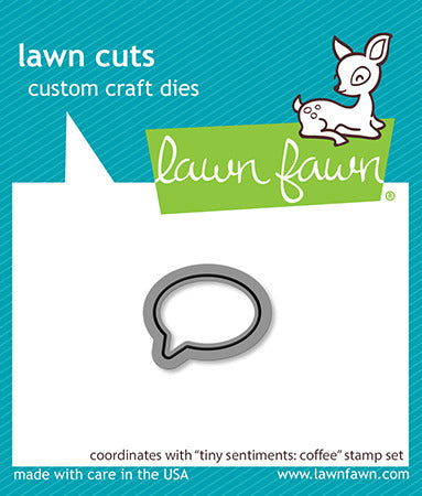 Lawn Fawn, Tiny Sentiments: Coffee  Stamp & Die Cut