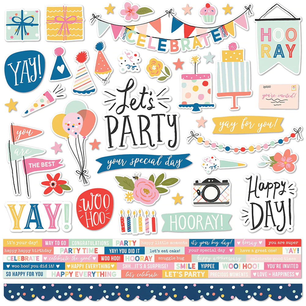 Simple Stories, Celebrate, 12x12 Stickers