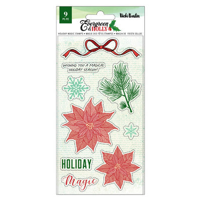 Vicki Boutin, Evergreen & Holly, Holiday Magic Stamp
