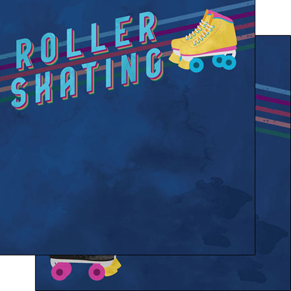 Scrapbook Customs, Roller Skating Watercolor