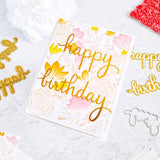 Pink Fresh Studio Hot Foil Plate, Happy Birthday