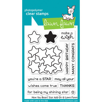 Lawn Fawn, How you Bean? Star Add-On Stamp & Die Set q