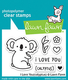 Lawn Fawn, I Love You(calyptus) Stamp q
