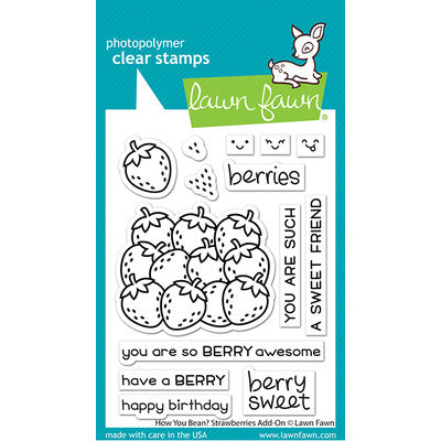 Lawn Fawn, How You Bean? Strawberries Add On Stamp