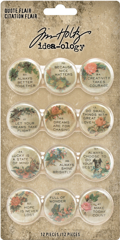 Tim Holtz Ideo-ology Quote Buttons – The Scrapbook Cottage