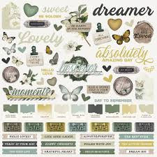 Simple Stories, Simple Vintage Weathered Garden, Sticker Sheet