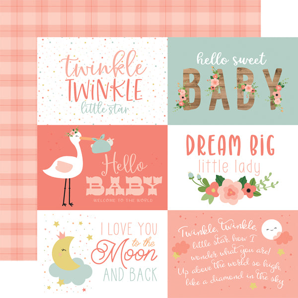 Echo Park Baby Girl - 6x4 Journaling Cards
