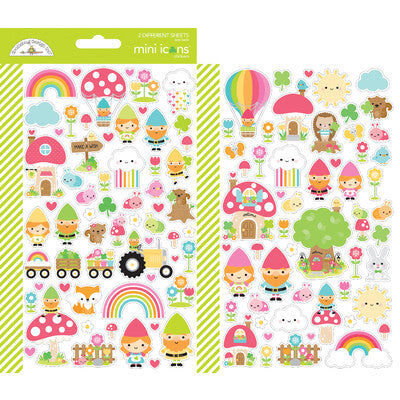 Doodlebug, Over the Rainbow, Mini Icon Stickers