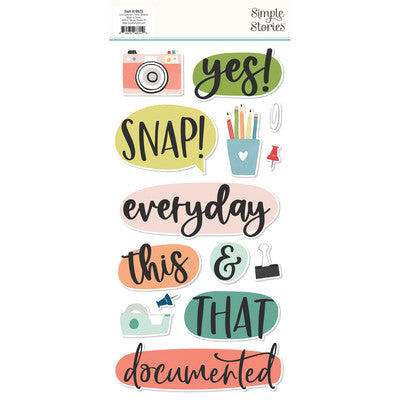 Simple Stories, Life Captured, Foam Stickers