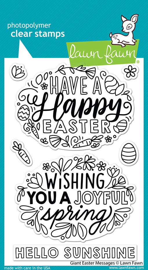 Lawn Fawn, Giant Easter Messages Stamp & Die Cuts q