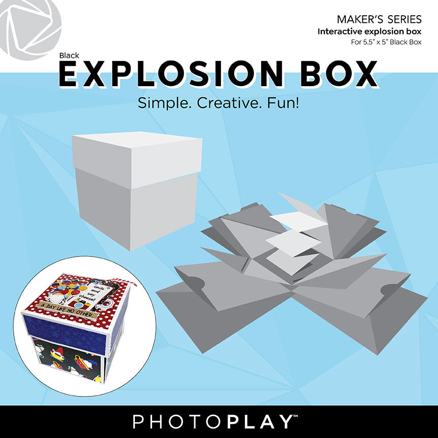 Photoplay Paper, Exploding Box Kit-Black