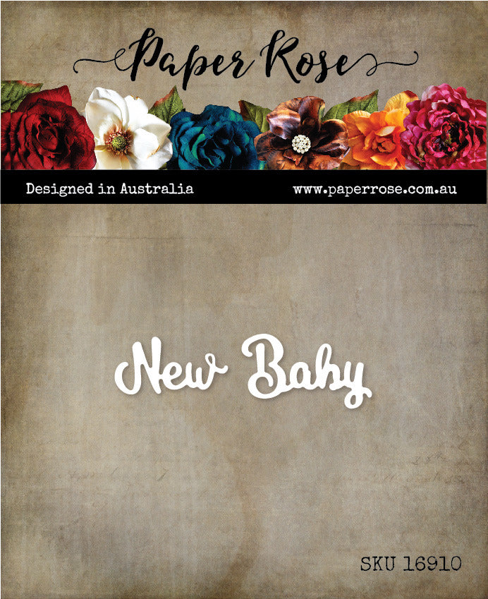 Paper Rose -  Die, New Baby Small Word die